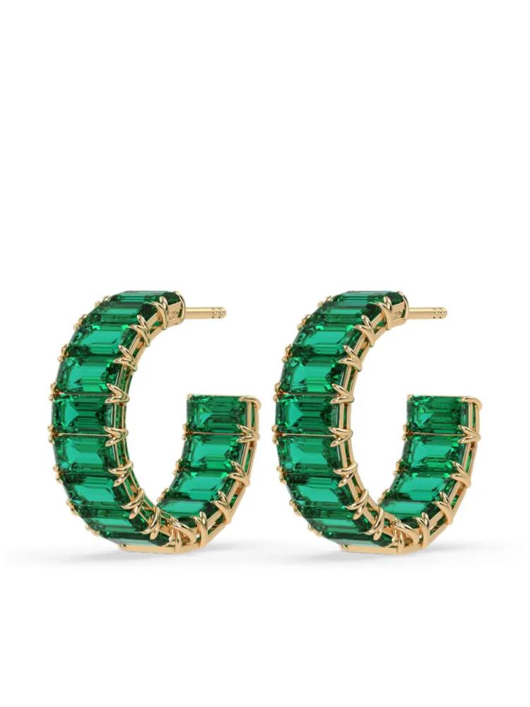 VEYNOU 14kt recycled yellow gold Eden Eternity emerald hoop earrings Cover