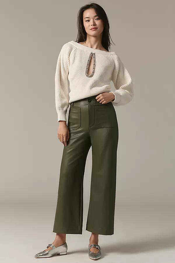 The Colette Cropped Wide-Leg Pants by Maeve: Faux Leather Edition Cover