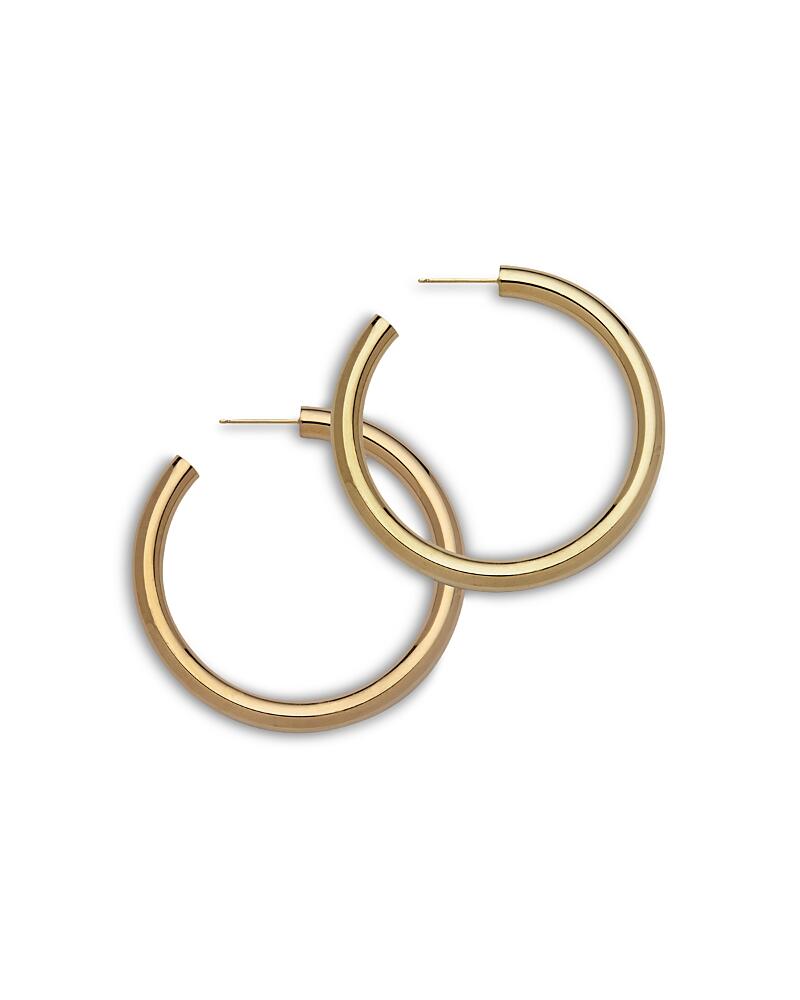 Jennifer Zeuner Lou Medium Hoop Earrings in 18K Gold Plated Sterling Silver Cover