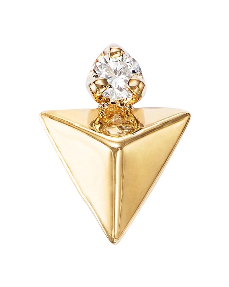 Zoe Chicco 14K Yellow Gold Diamond Pyramid Single Stud Earring Cover