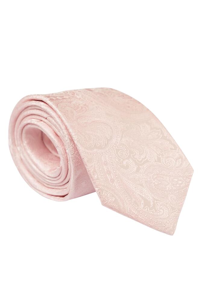 Elizabetta Montecarlo - Extra Long Silk Jacquard Tie for Men in Pink Cover