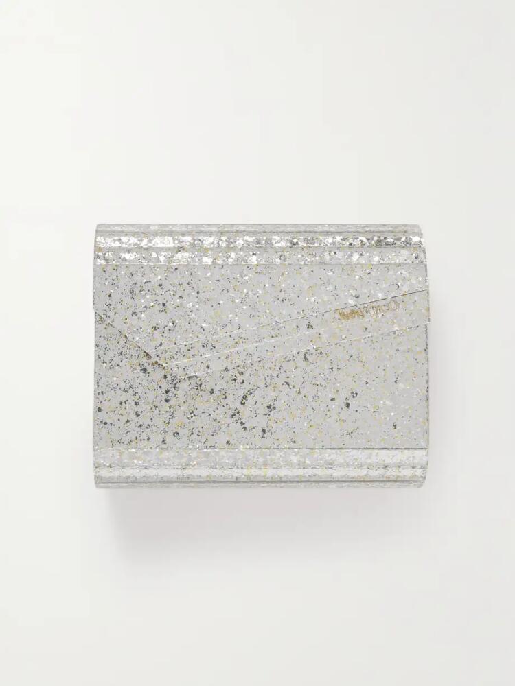 Jimmy Choo - Candy Glittered Acrylic And Metallic Leather Clutch - Gold Cover