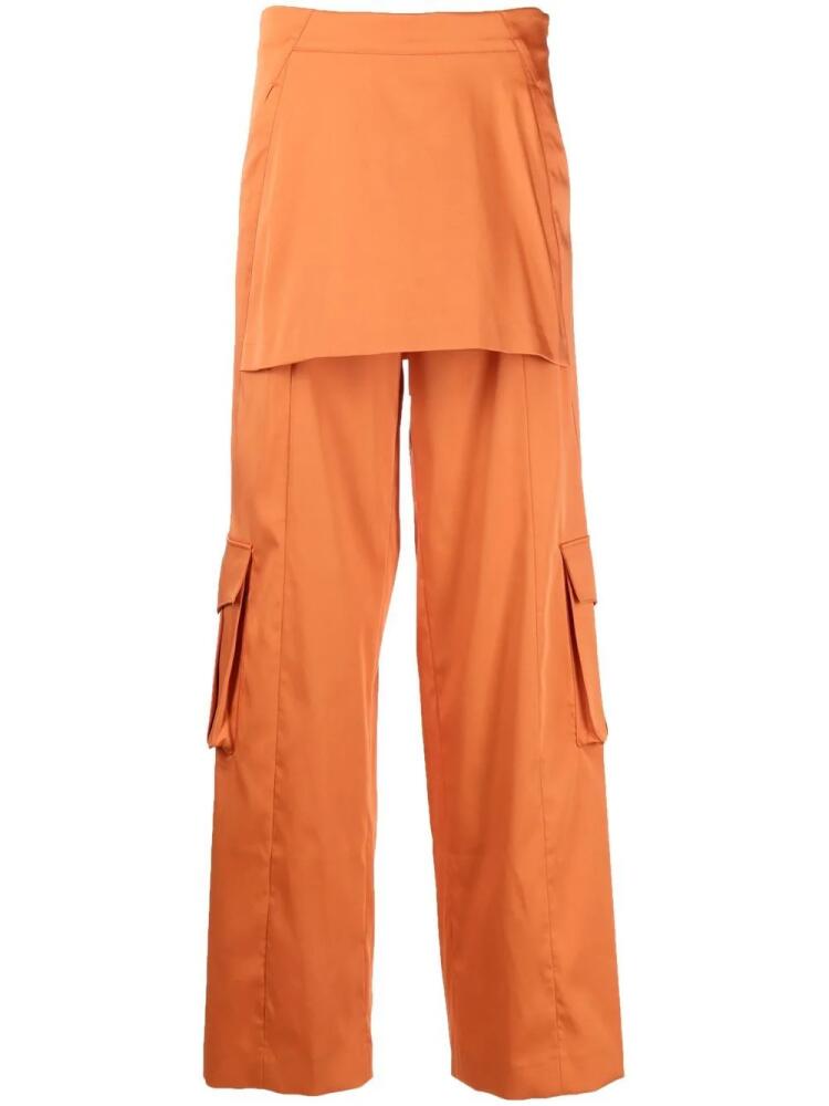 Kiko Kostadinov Tarthra skirt-overlay trousers - Orange Cover