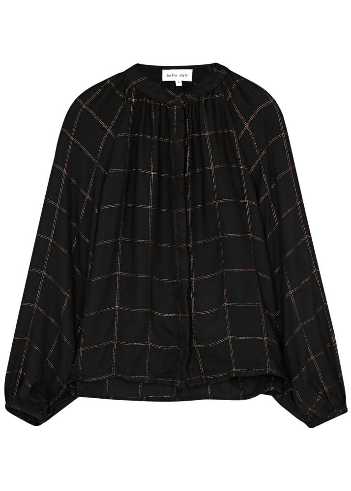 Bella Dahl Checked Metallic-weave Twill Shirt - Black Cover