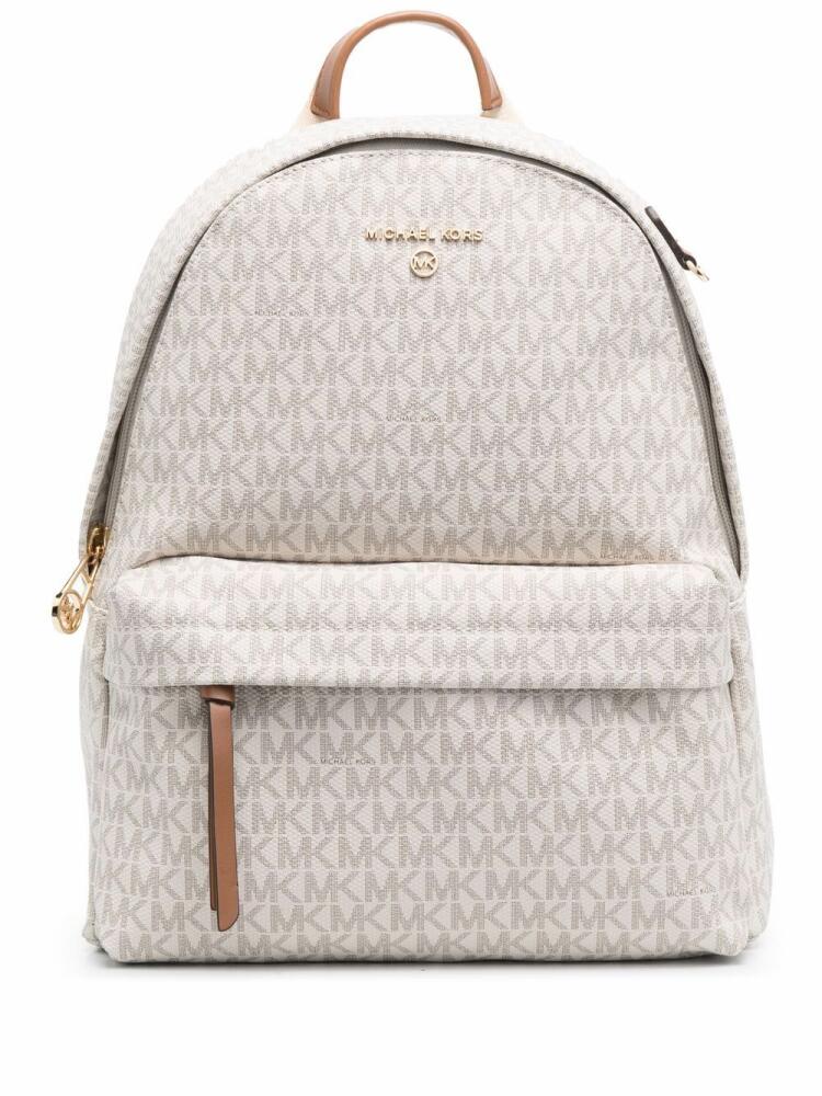 Michael Kors Slater monogram-logo backpack - Neutrals Cover