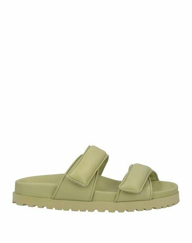 Gia X Pernille Teisbaek Woman Sandals Sage green Soft Leather Cover