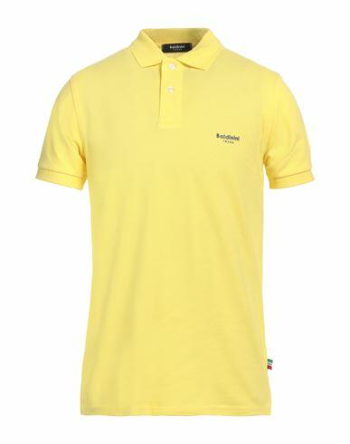 Baldinini Man Polo shirt Yellow Cotton Cover