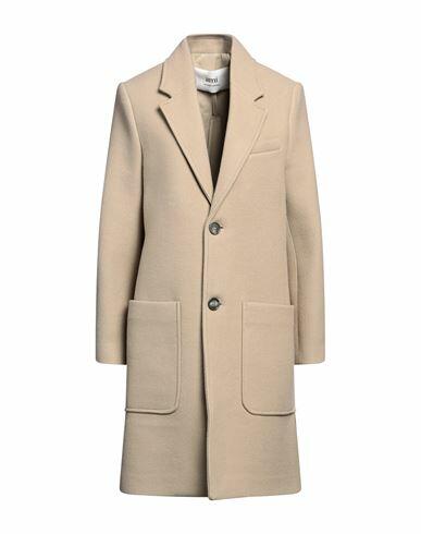 Ami Alexandre Mattiussi Woman Coat Sand Virgin Wool Cover