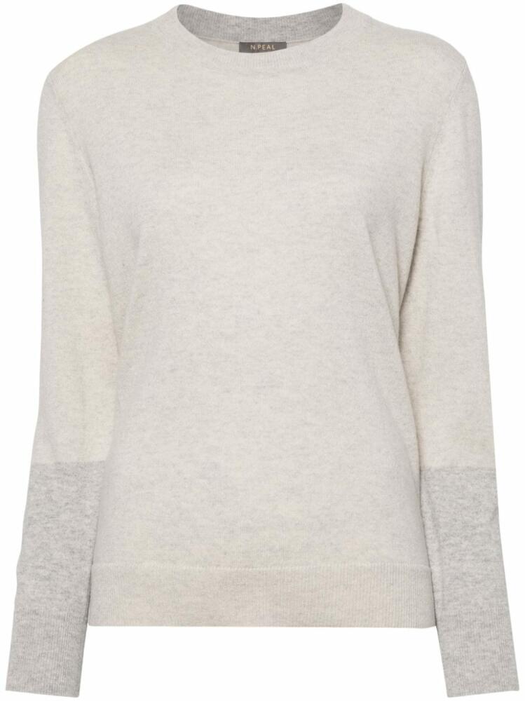 N.Peal colour-block cashmere jumper - Neutrals Cover