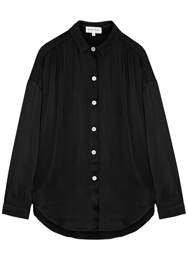 Bella Dahl Satin Shirt - Black Cover