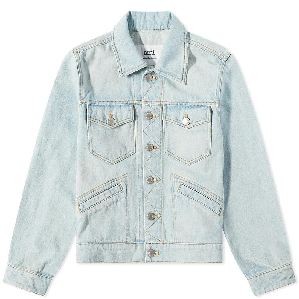 AMI Paris Men's AMI Trucker Jacket in Bleu Javel Cover