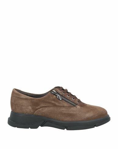 Scholl Woman Lace-up shoes Cocoa Leather Cover