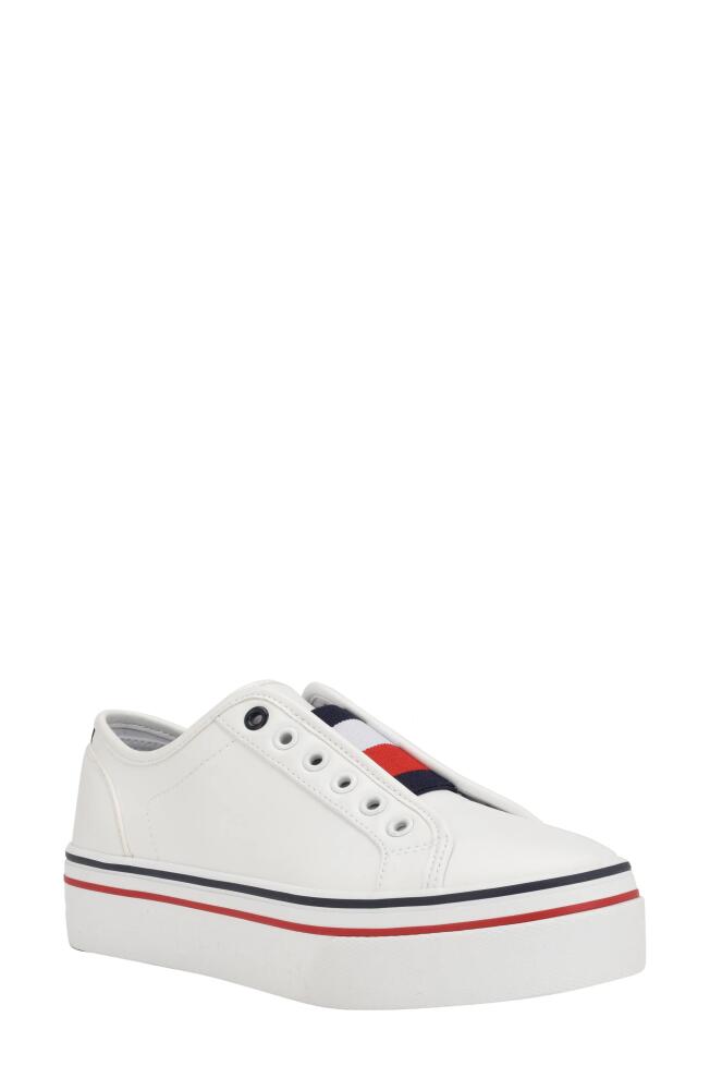 Tommy Hilfiger Balie Slip-On Platform Sneaker in White Cover