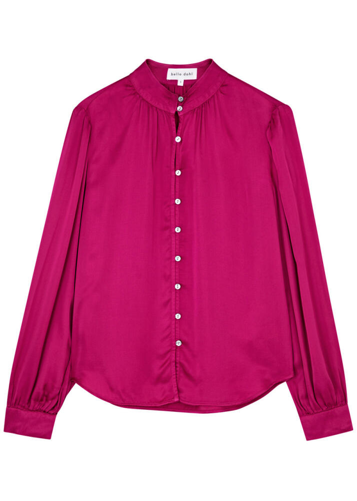 Bella Dahl Satin Blouse - Fuchsia Cover