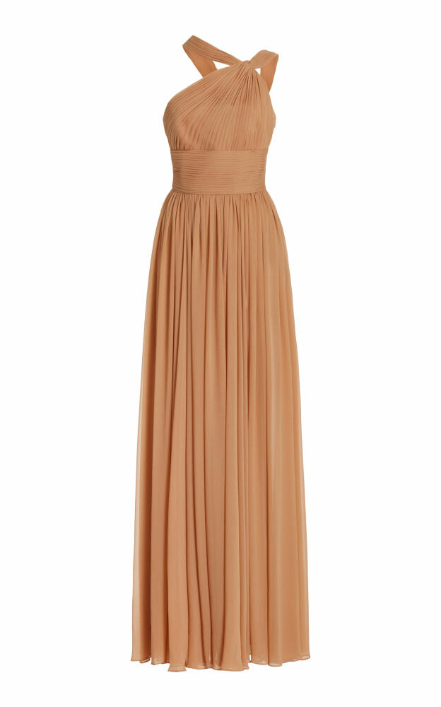 Michael Kors Collection - Gathered Silk Chiffon Gown - Neutral Cover