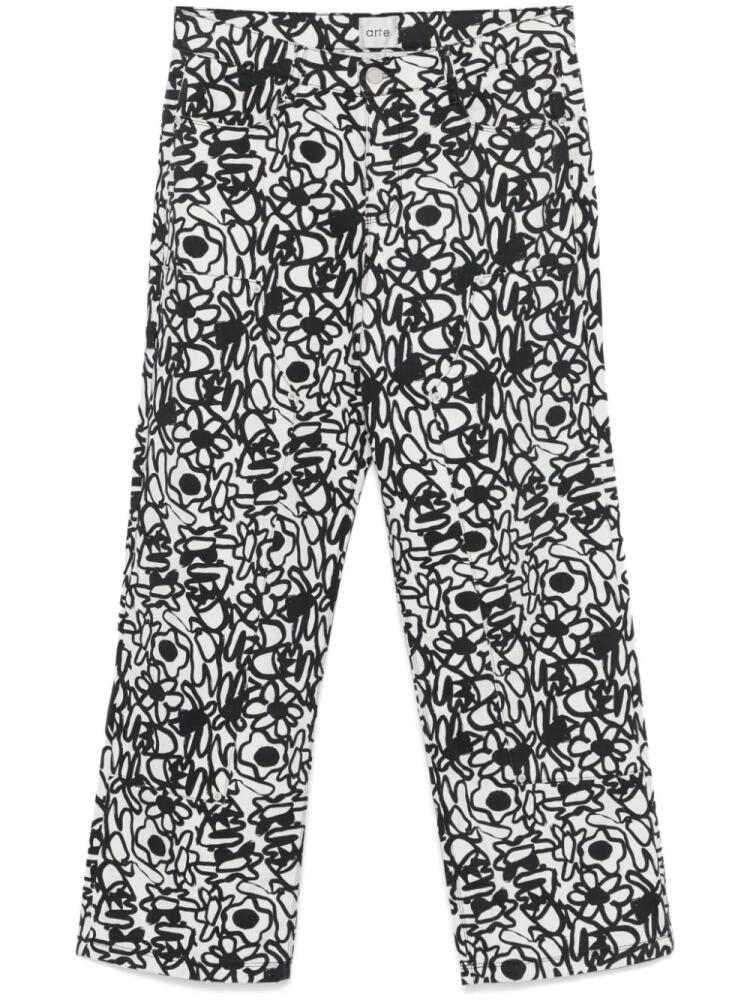 ARTE floral-print trousers - White Cover