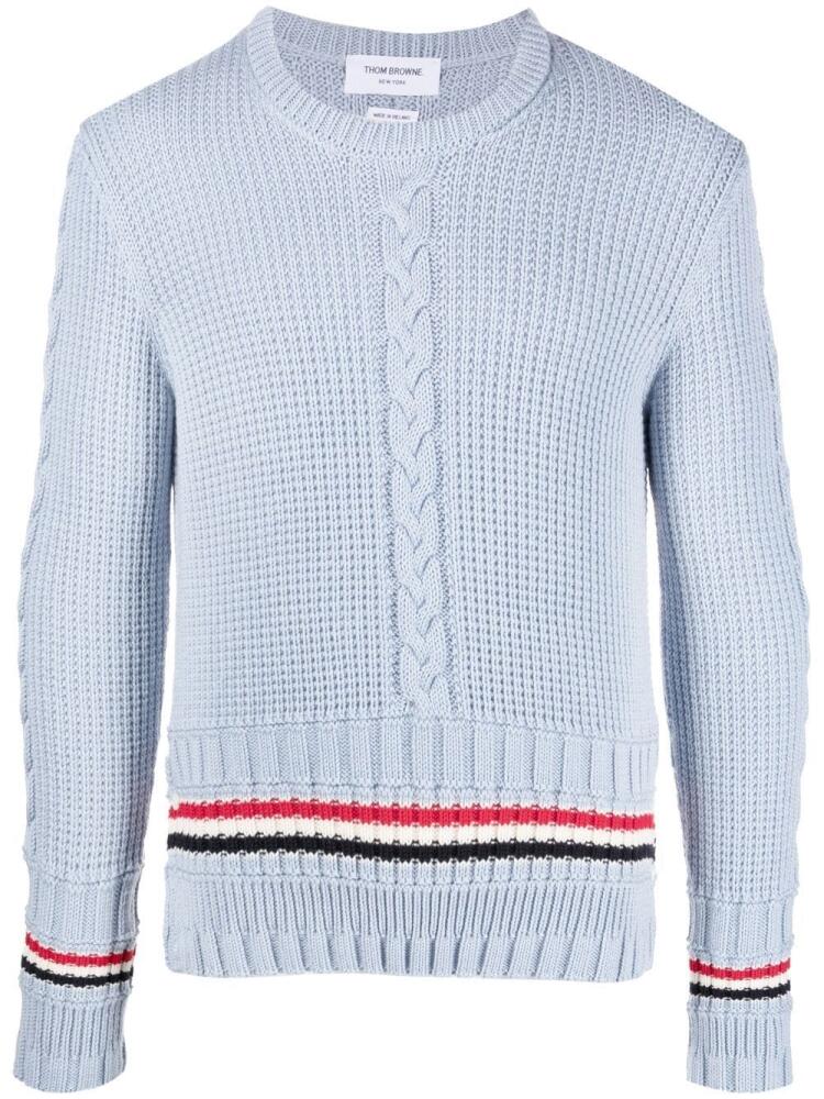 Thom Browne RWB-stripe wool jumper - Blue Cover