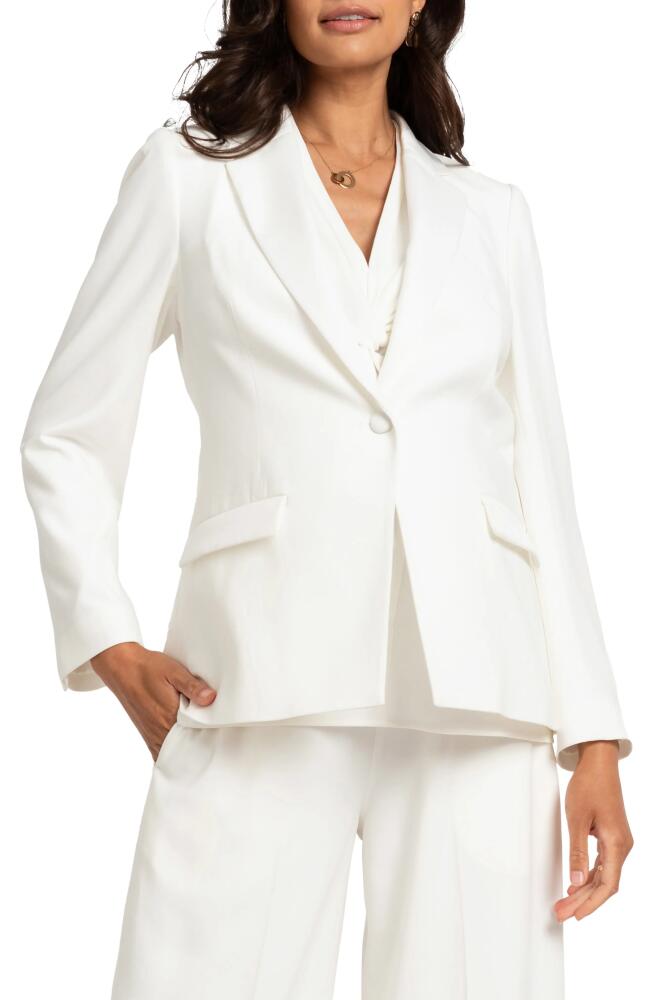 Seraphine Tuxedo Maternity-to-Nursing Blazer in White Cover