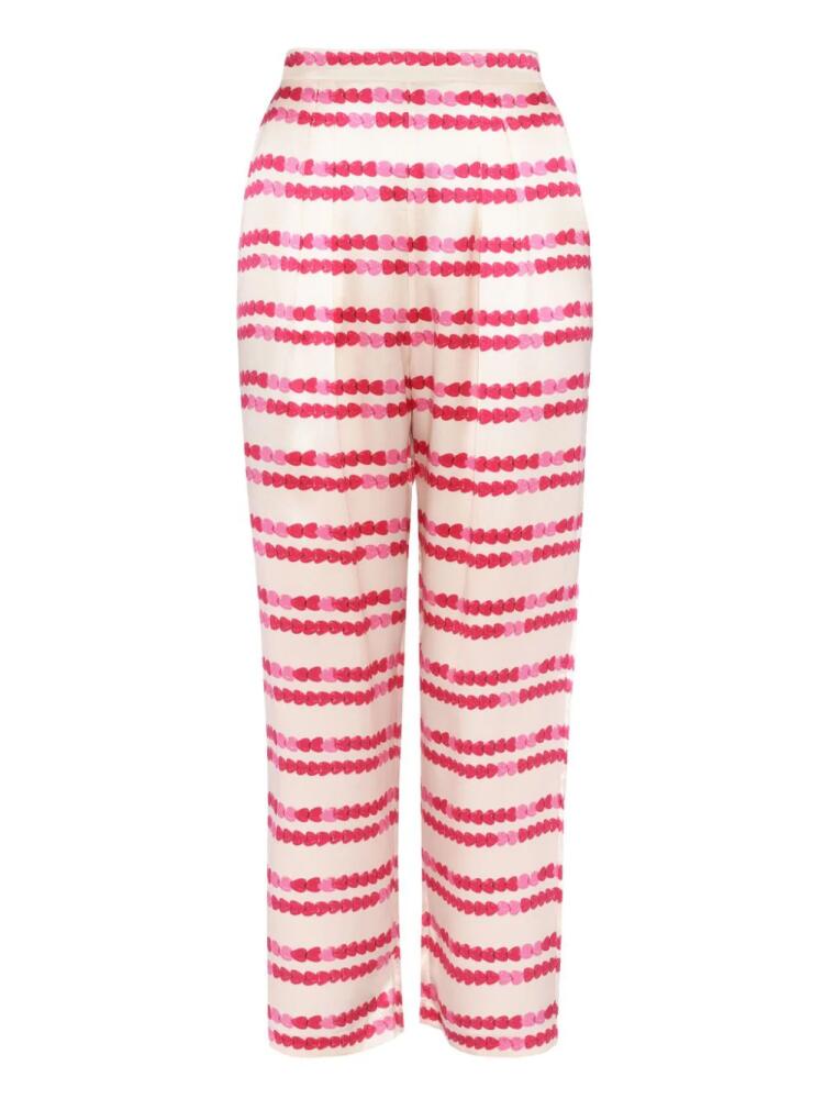 ERES Roméo heart-print silk pyjama trousers - Pink Cover