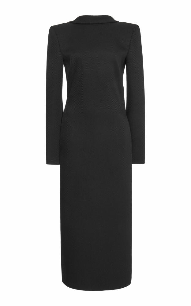 Valentino Garavani - Open Back Gabardine Midi Dress - Black Cover