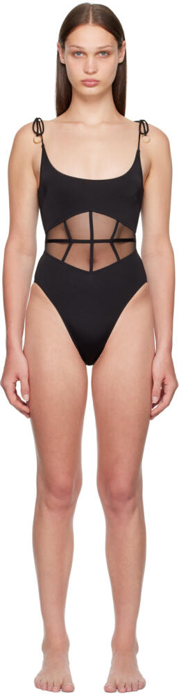 Agent Provocateur Black Storme One-Piece Swimsuit Cover