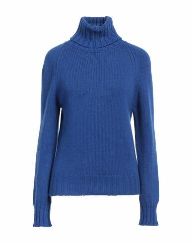 Aragona Woman Turtleneck Blue Cashmere Cover