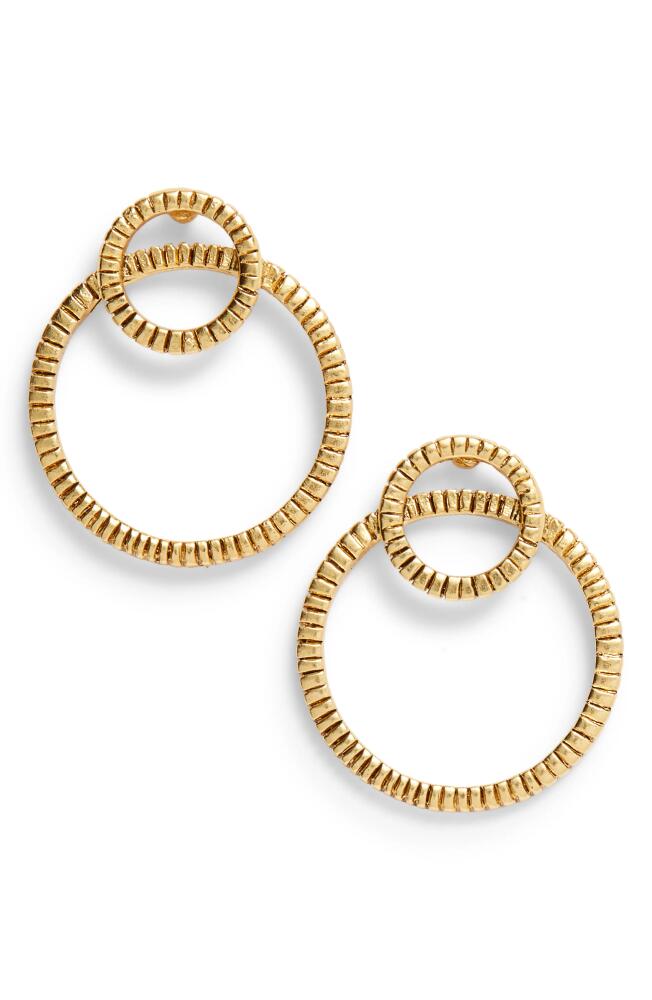 Karine Sultan Double Hoop Earrings in Gold Cover