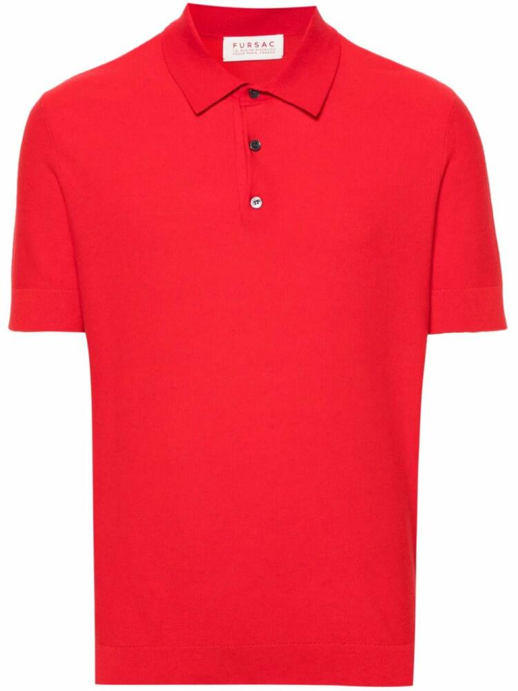 FURSAC piqué cotton-blend polo shirt - Red Cover