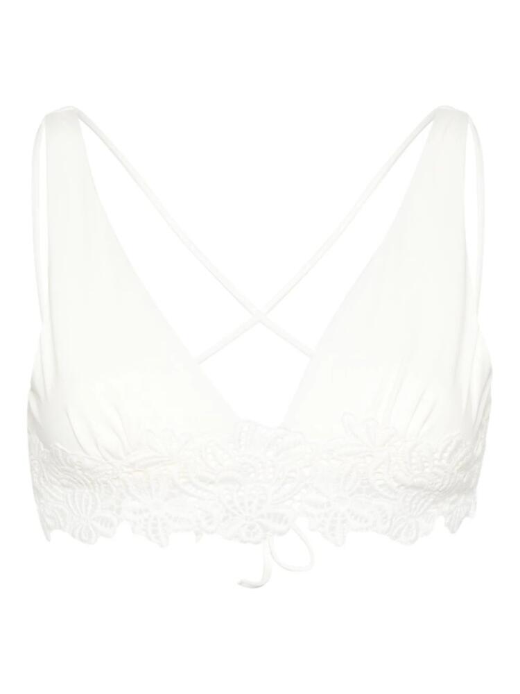 Ermanno Scervino floral-lace bikini top - Neutrals Cover