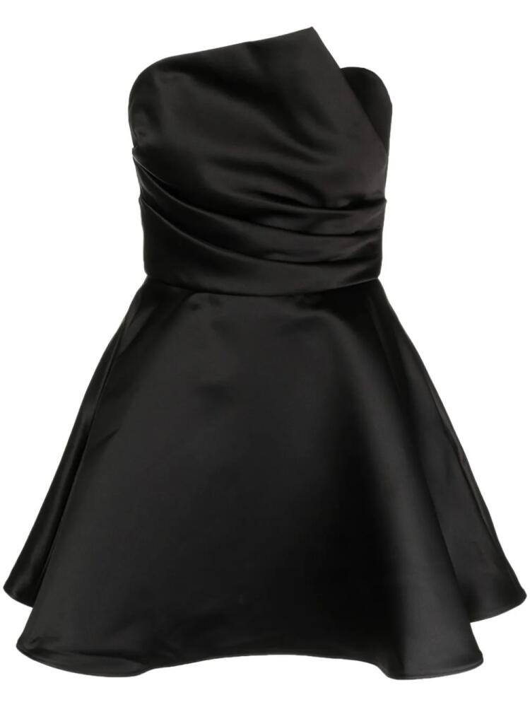 Amsale asymmetrical draped bodice mini dress - Black Cover