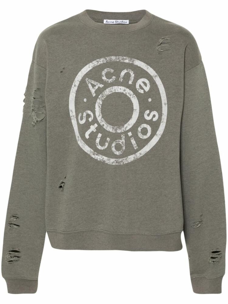 Acne Studios logo-print sweatshirt - Green Cover