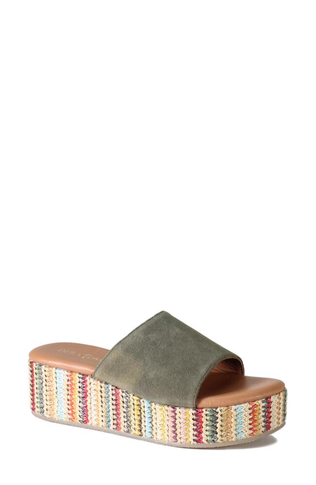 Diba True Rock Steady Platform Slide Sandal in Truffle Cover