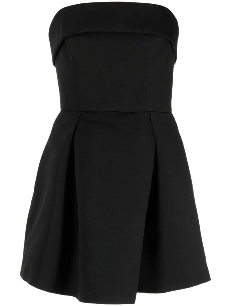 Amsale box pleat mini dress - Black Cover