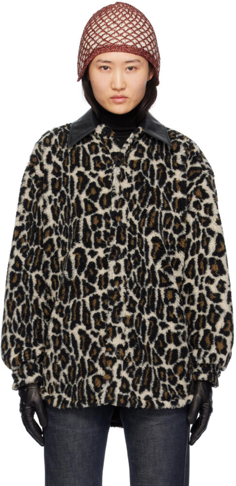 Maison Margiela Brown Faux-Fur Shirt Cover