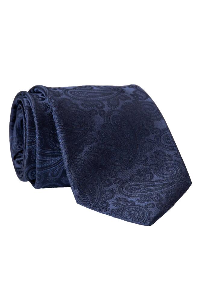 Elizabetta Soave - Extra Long Silk Jacquard Tie for Men in Midnight Blue Cover