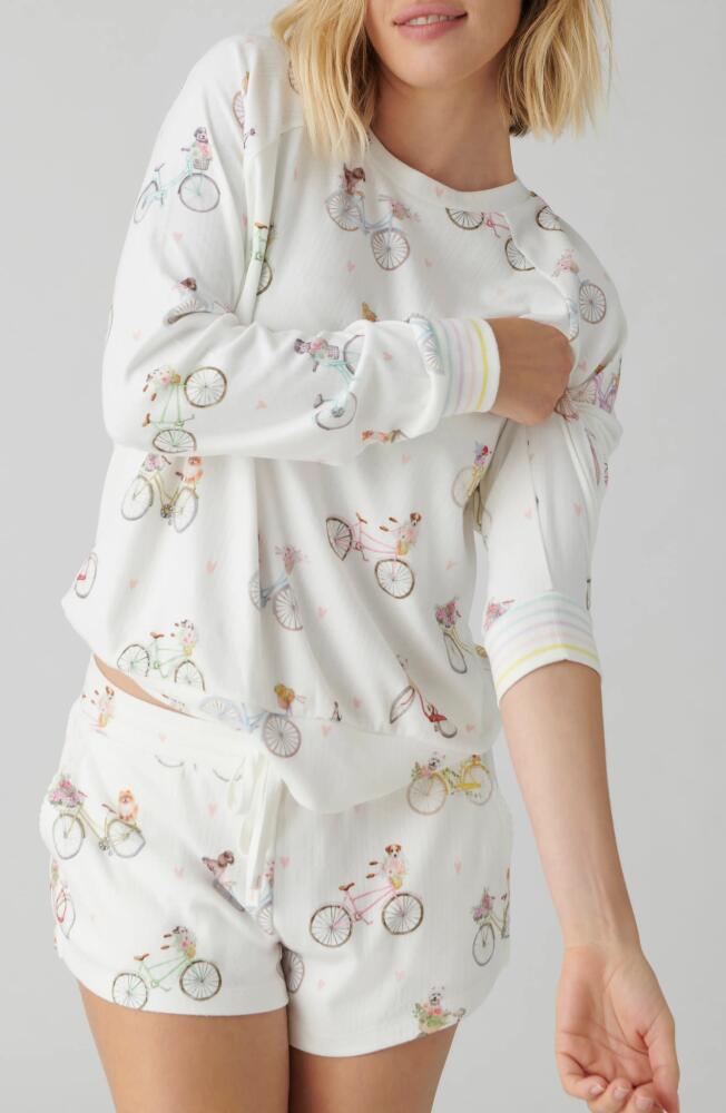 PJ Salvage Floral Market Pointelle Pajama Top in Ivory Cover