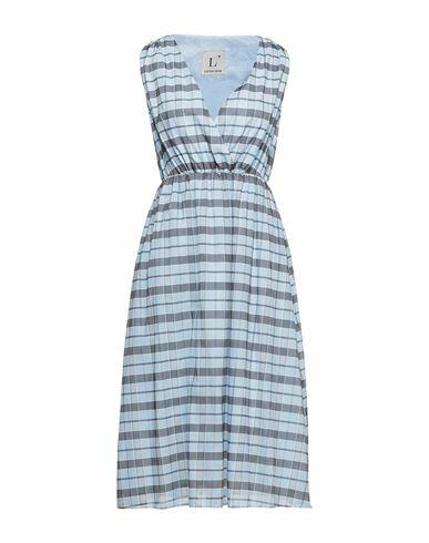 L' Autre Chose Woman Midi dress Sky blue Cotton Cover