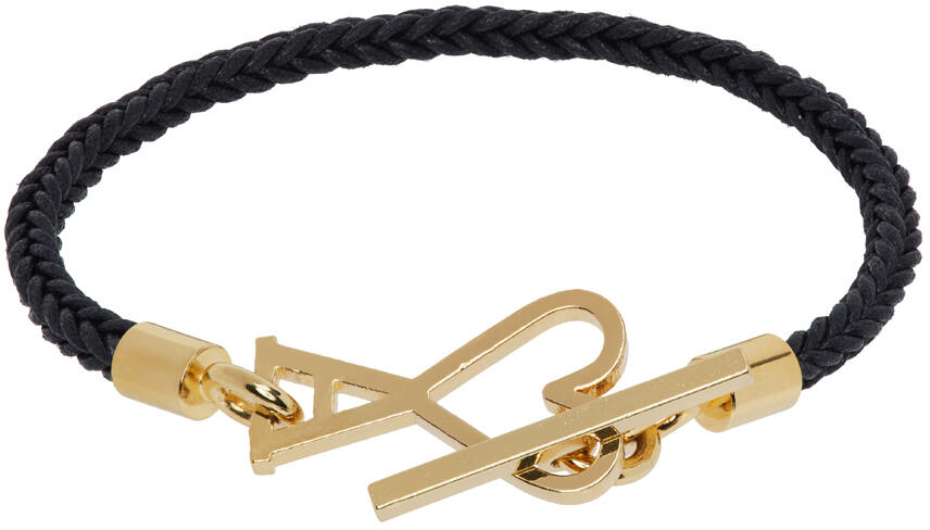 AMI Paris Black & Gold Ami de Cœur Cord Bracelet Cover