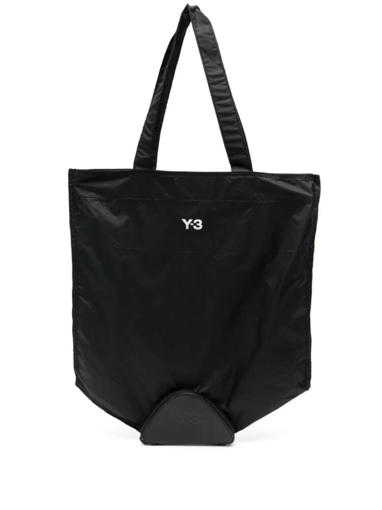 Y-3 Pckbl logo-print tote bag - Black Cover