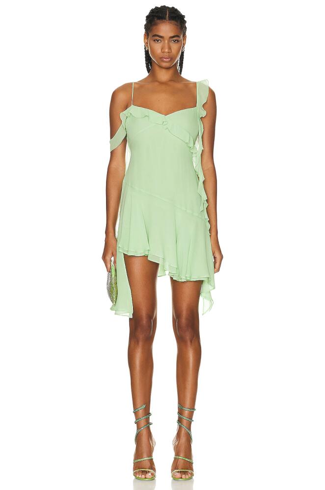 The Andamane Miranda Mini Ruffle Dress in Mint Cover