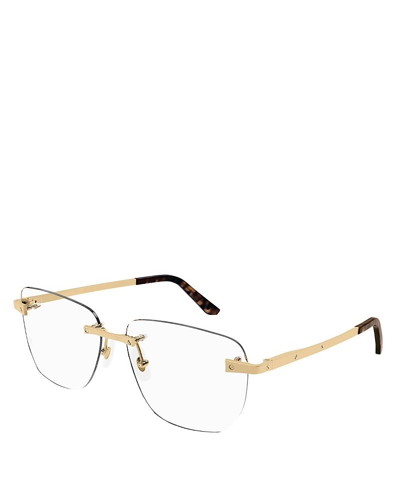 Cartier Santos De Cartier 24K Gold Rimless Square Eyeglasses, 58mm Cover