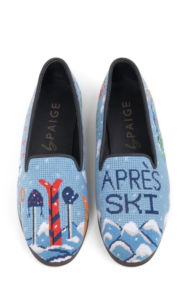 ByPaige Après Ski Needlepoint Loafer in Blue Cover