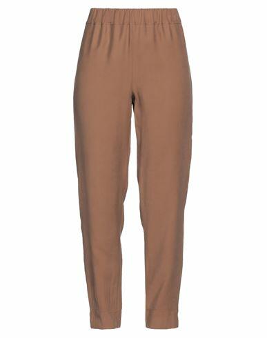 D. exterior Woman Pants Brown Viscose, Polyester Cover