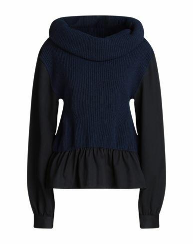 Semicouture Woman Sweater Midnight blue Wool, Polyamide Cover