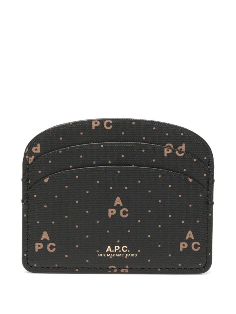 A.P.C. Demi Lune leather cardholder - Black Cover