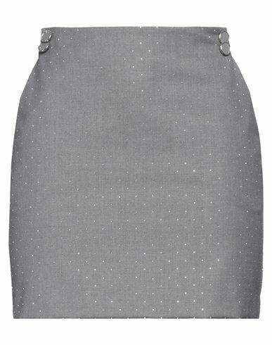 Simona Corsellini Woman Mini skirt Grey Polyester, Viscose Cover