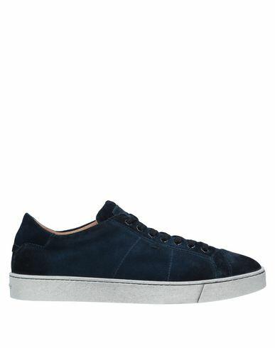 Santoni Man Sneakers Midnight blue Soft Leather Cover