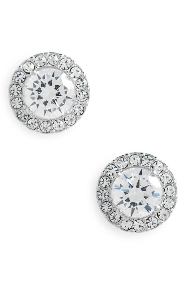 Nordstrom Halo Cubic Zirconia Stud Earrings in Clear- Rhodium Cover