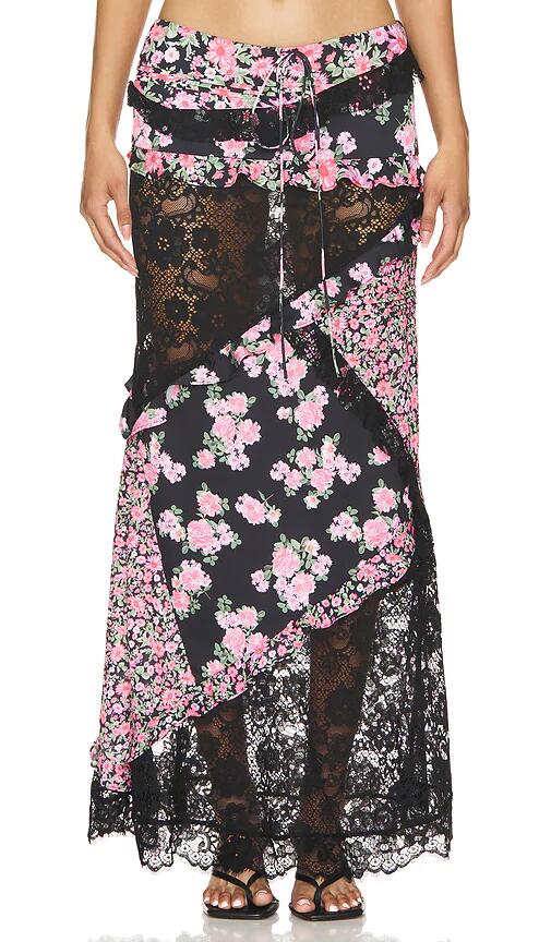 For Love & Lemons Rosalyn Maxi Skirt in Black Cover