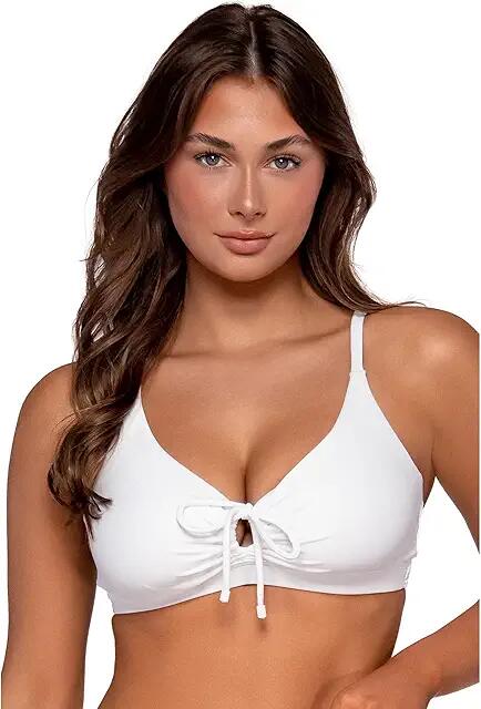 Sunsets Kauai Keyhole Top (D-DD Cups) (White Lily) Women's Swimwear Cover